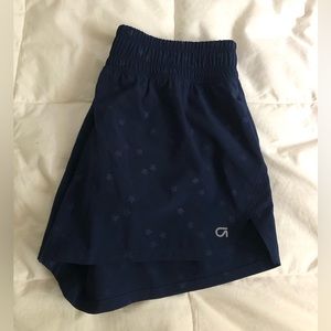 Gap Fit Womens Navy Blue Star Print Elastic Waist Lined Athletic Shorts Size XS